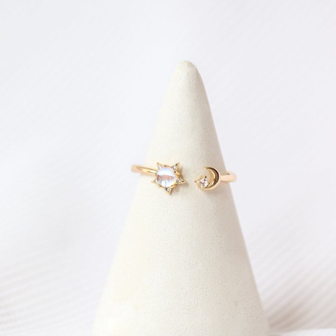 Moon and Star Ring