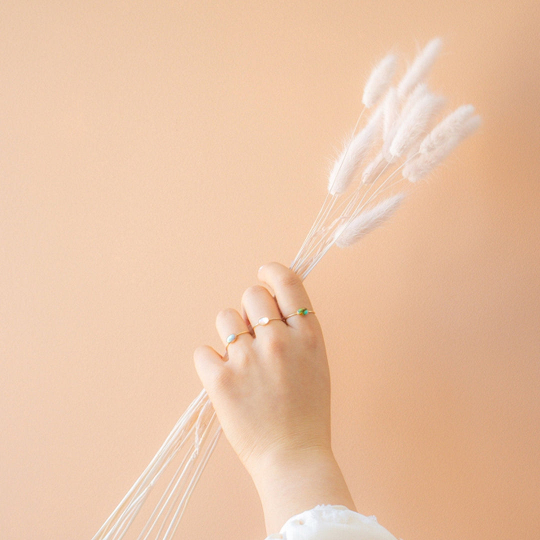 Bague ovale en opale