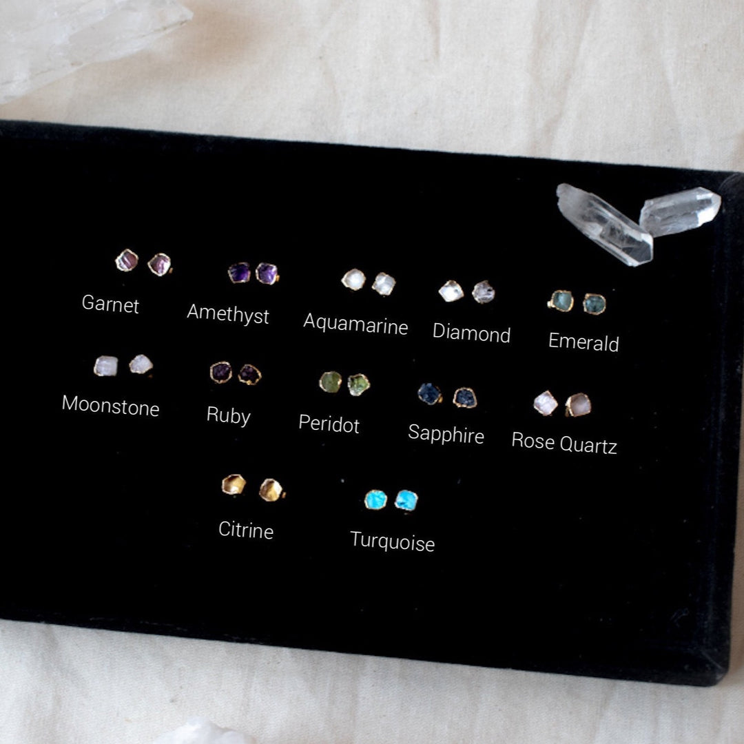 Raw Gemstone Earrings - Terra