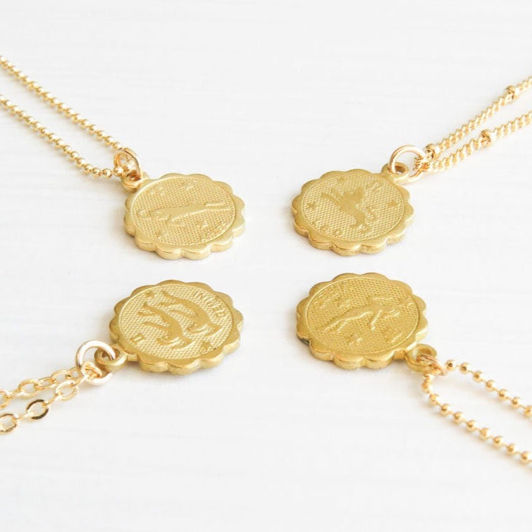 Zodiac Coin Necklace